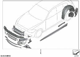 Zest. dopos. - pakiet aerodynamiczny M diagram for BMW 1 Series F20 120d