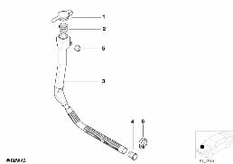Tube de rempliss. p recipient laveglace diagram for BMW 5 Series E39 525td