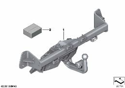 RETROFIT KIT, TRAILER COUPLING SWIVELING diagram for BMW 4 Series F33 425d