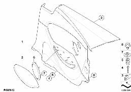 Revêtement latéral arrière diagram for BMW 6 Series E63 LCI 635d