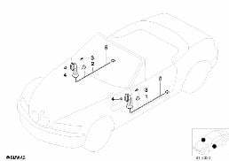 DOOR CABLE HARNESSES diagram for BMW Z3 E36 1.9