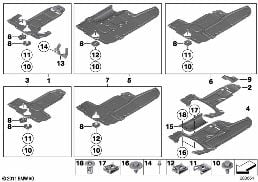 Revestimiento de los bajos delanteros diagram for BMW 7 Series F02 740Li