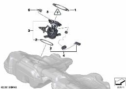 FUEL PUMP AND FUEL LEVEL SENSOR diagram for BMW 6 Series F06 Gran Coupé LCI 650i