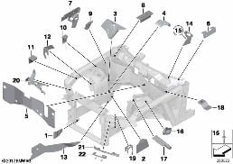 Přední stavba držák diagram for BMW Rolls-Royce Phantom RR1 Phantom