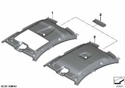 INDIVIDUAL MOULDED HEADLINER, ALCANTARA