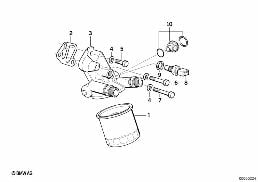 LUBRICATION SYSTEM-OIL FILTER diagram for BMW 3 Series E21 320i