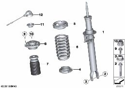 STRUT, FRONT, EDC/MOUNTING PARTS