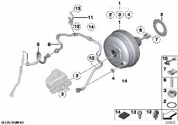 POWER BRAKE UNIT DEPRESSION diagram for BMW 7 Series F01 LCI 750dX