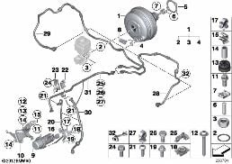 POWER BRAKE UNIT DEPRESSION diagram for BMW 7 Series F01 LCI Hybrid 7