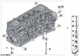 Blocco cilindri diagram for BMW X5 F15 M50dX