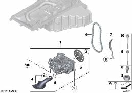 Смазочная система/маслян.насос с прив. diagram for BMW 5 Series F10 M5