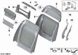 SEAT, FRONT, BACKREST TRIM COVERS