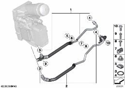 Raffreddamento olio d.cambio diagram for BMW X5 F15 M50dX
