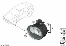 FOG LIGHTS diagram for BMW X6 E71 M