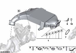 Refrig.aria di alimentazione diagram for BMW X5 F15 M50dX