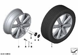 Obręcz SL JCW V-Spoke R133 diagram for BMW MINI R50 Cooper