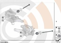 Kit de réparation articulation à rotule diagram for BMW 5 Series E39 525td