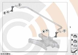 Kit réparation biellettes accouplement diagram for BMW 5 Series E39 525td