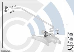 REPAIR KIT FOR ANTI-ROLL BAR LINKS diagram for BMW X5 E53 3.0d