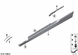 COVER DOOR SILL / WHEEL ARCH diagram for BMW 6 Series F12 650iX