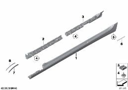 COVER DOOR SILL / WHEEL ARCH diagram for BMW 6 Series F06 Gran Coupé 650i