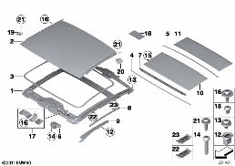 LIFT-UP-AND-SLIDE-BACK SUNROOF diagram for BMW 6 Series F13 640d