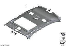 Pavillon diagram for BMW 3 Series F35 320Li