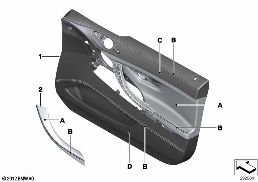 INDIV.DOOR TRIM PANEL, FRONT LEATHER