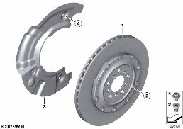 Achterwielrem-remschijf doorgeponst diagram for BMW 5 Series F10 M5
