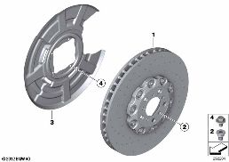 Voorwielrem-remschijf doorgeponst diagram for BMW 5 Series F10 M5