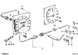 SPEEDO CABLE ATTACHING PARTS diagram for BMW 3 Series E21 320