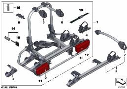 REAR BICYCLE CARRIER diagram for BMW 4 Series F33 425d
