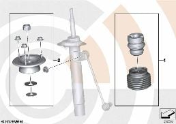 REPAIR KITS FOR SHOCK ABSORBERS, REAR diagram for BMW 3 Series E46 318i
