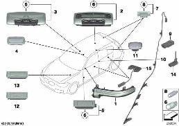 VARIOUS LAMPS diagram for BMW 1 Series F20 LCI 118d