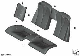INDIVIDUAL COVER, LEATHER, SEAT REAR