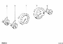 Instrumente diagram for BMW 7 Series E32 750iL