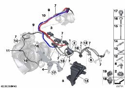Comando depressione turbocompressore diagram for BMW X6 F16 40dX