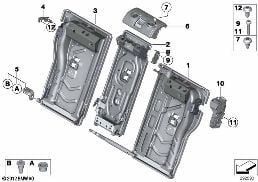 SEAT, REAR, SEAT FRAME, LOAD-THROUGH diagram for BMW 4 Series F36 Gran Coupé 420i