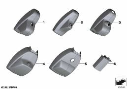 COVERS FOR INTERIOR REARVIEW MIRROR diagram for BMW X6 E71 35iX