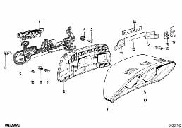 INSTRUMENTS COMBINAT-.SINGLE COMPONENTS diagram for BMW 7 Series E23 733i