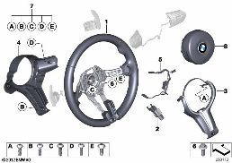 M Sportovní volant airbag multifunkční diagram for BMW 1 Series F21 M135iX