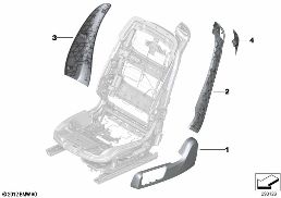 F インディビデュアル シート カバー diagram for BMW 6 Series F13 LCI 650i