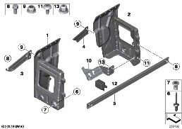 Υποδοχή συσσωρ.υψηλ.τάσης συμπεριλ.ρελέ diagram for BMW 5 Series F10 LCI Hybrid 5