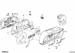 INSTRUMENTS COMBINAT-.SINGLE COMPONENTS diagram for BMW 7 Series E23 733i