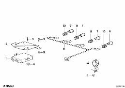 Сигнализация авар.сближен.при парк.(PDC) diagram for BMW 5 Series E34 540i