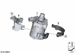 Pompa dell'acqua supplementare diagram for BMW X5 F15 M50dX