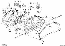 INSTRUMENTS COMBINAT-.SINGLE COMPONENTS diagram for BMW 3 Series E30 320i