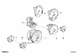 INSTRUMENTS diagram for BMW 3 Series E30 325e