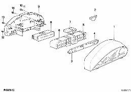 INSTRUMENTS COMBINAT-.SINGLE COMPONENTS diagram for BMW 8 Series E31 850Ci