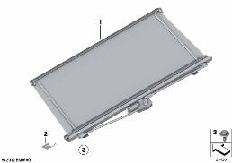 Pandizot güneşlik diagram for BMW 7 Series F03 750LiS